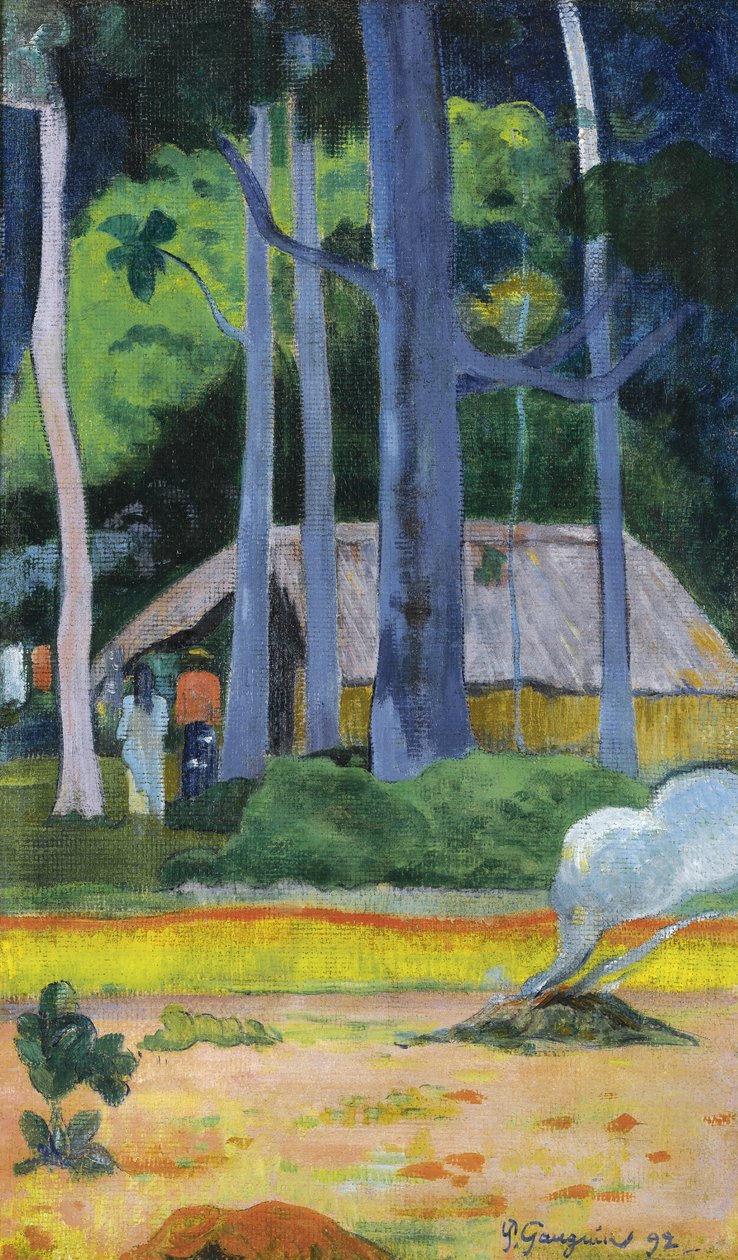 Chata pod drzewami, 1892 autorstwa Paul Gauguin
