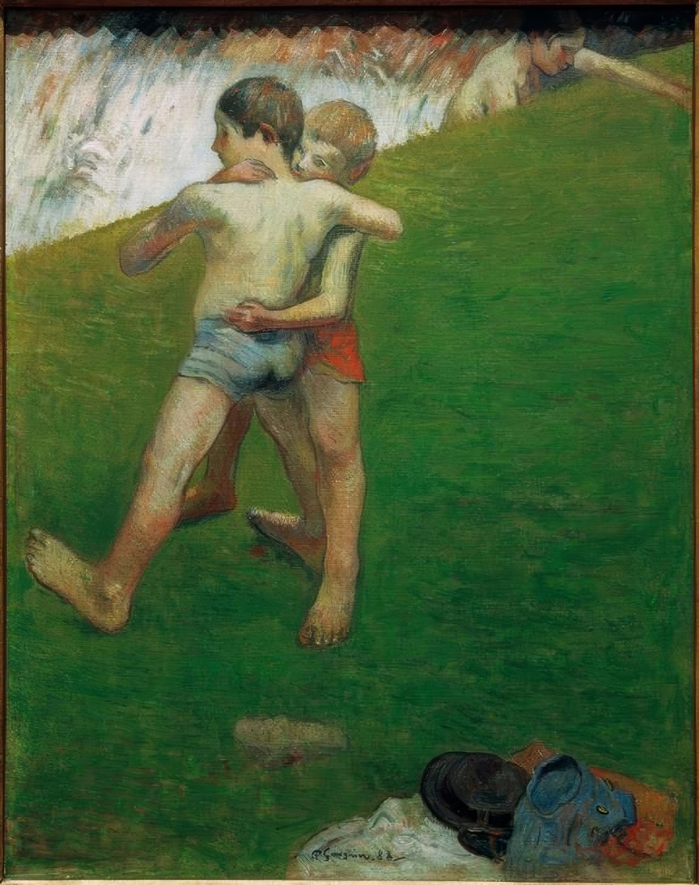 Młodzi Zapaśnicy - Bretania autorstwa Paul Gauguin