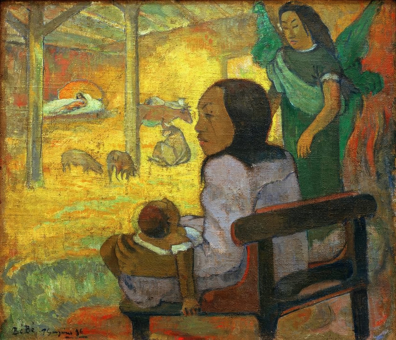 Małe dziecko (Tahitańskie Święta Bożego Narodzenia) autorstwa Paul Gauguin