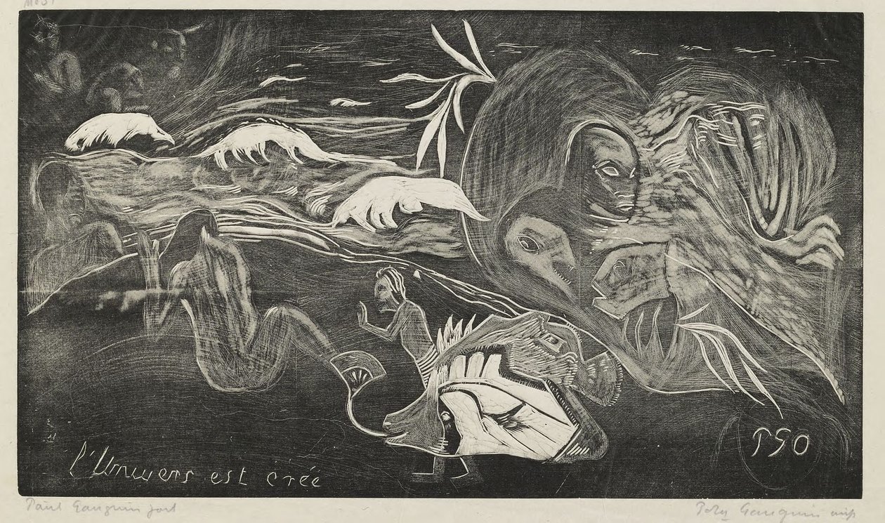 Wszechświat zostaje stworzony autorstwa Paul Gauguin