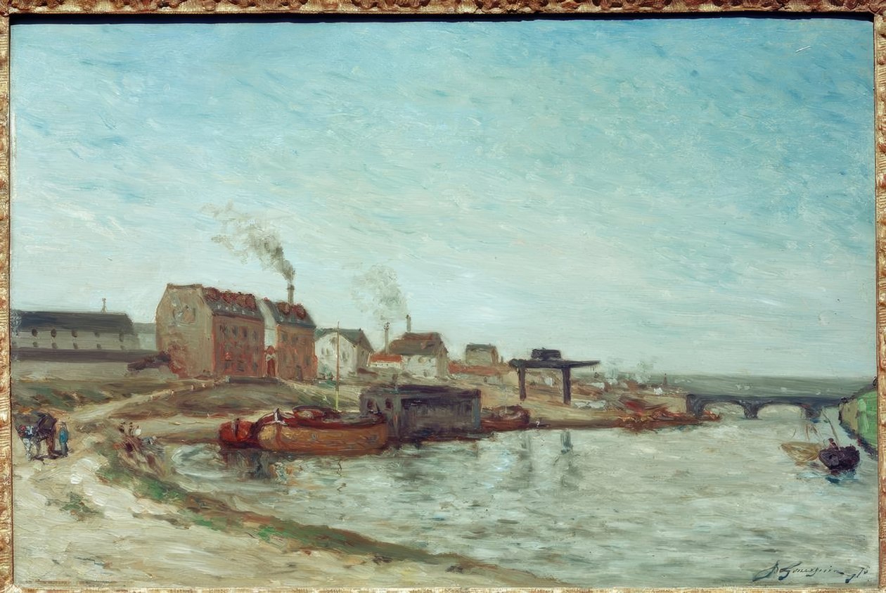 Sekwana w Pont de Grenelle autorstwa Paul Gauguin