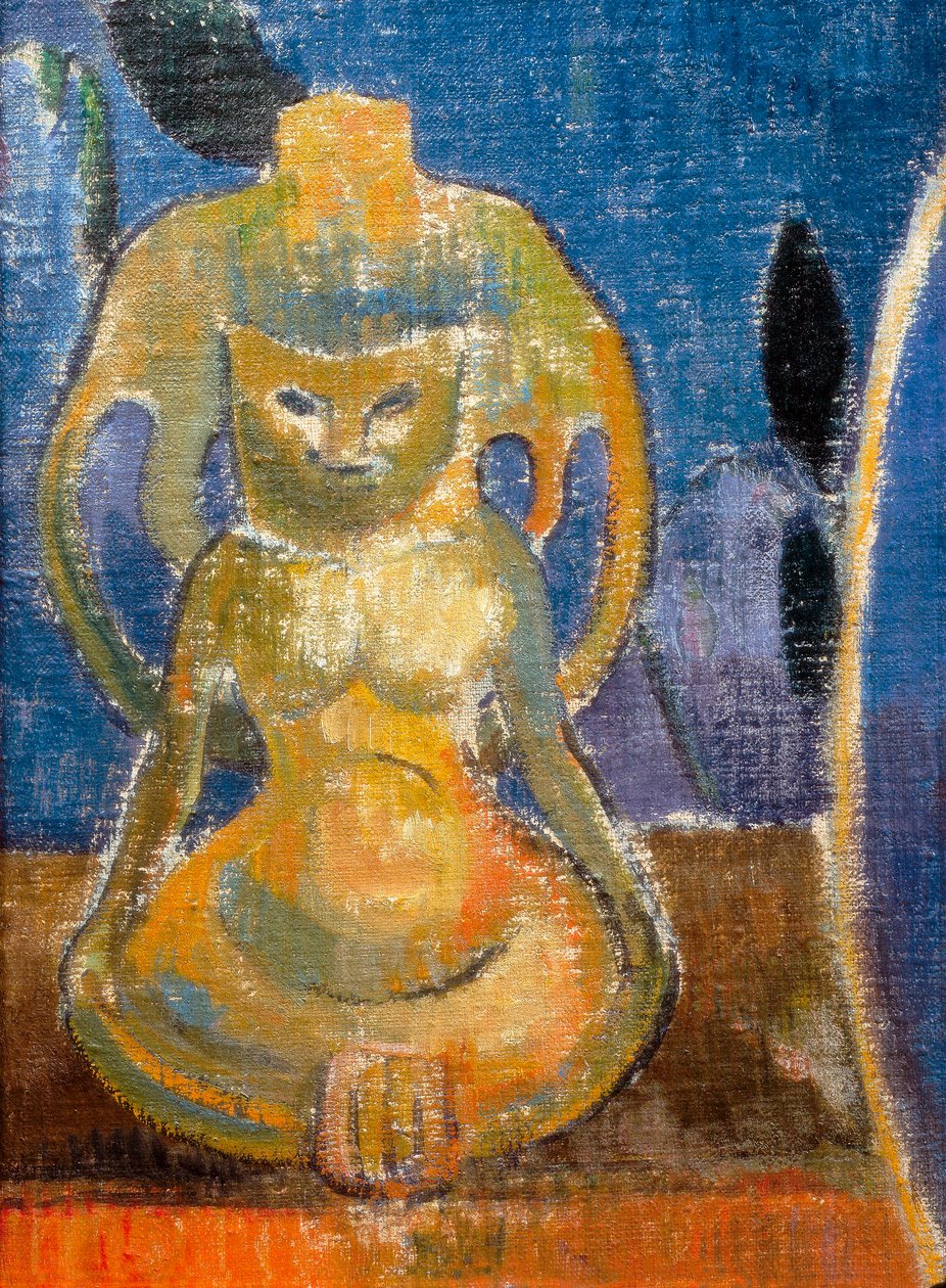 La belle Angele, Madame Satre (1868-1932) hotelarz w Pont Aven, fragment rzeźby autorstwa Paul Gauguin