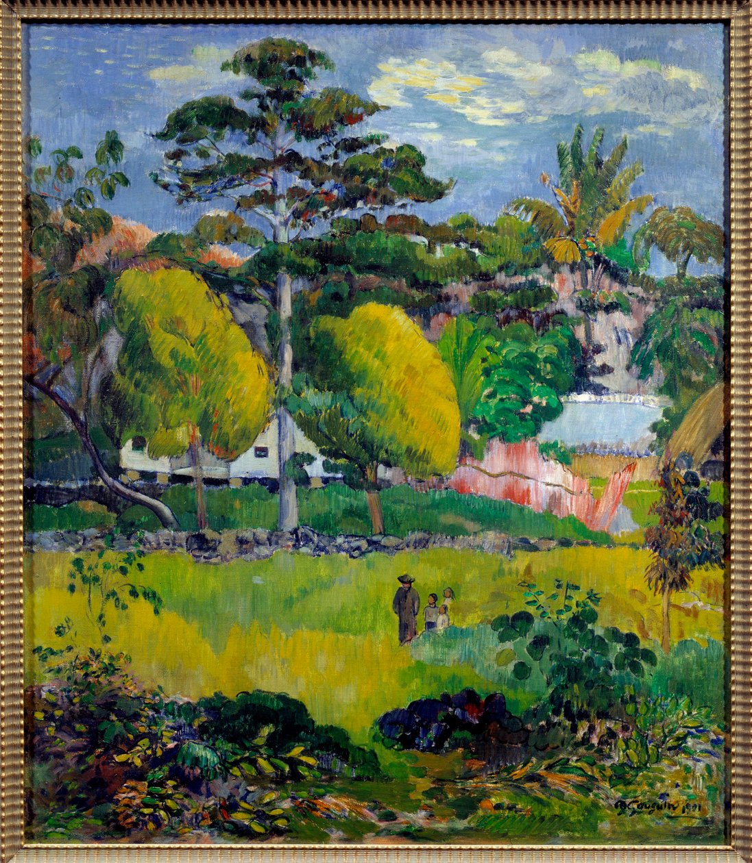 Krajobraz może być Tahiti. Obraz Paula Gauguina (1848-1903) 1901 Nd. 0,76x0,65 m Paryż, Musee de l