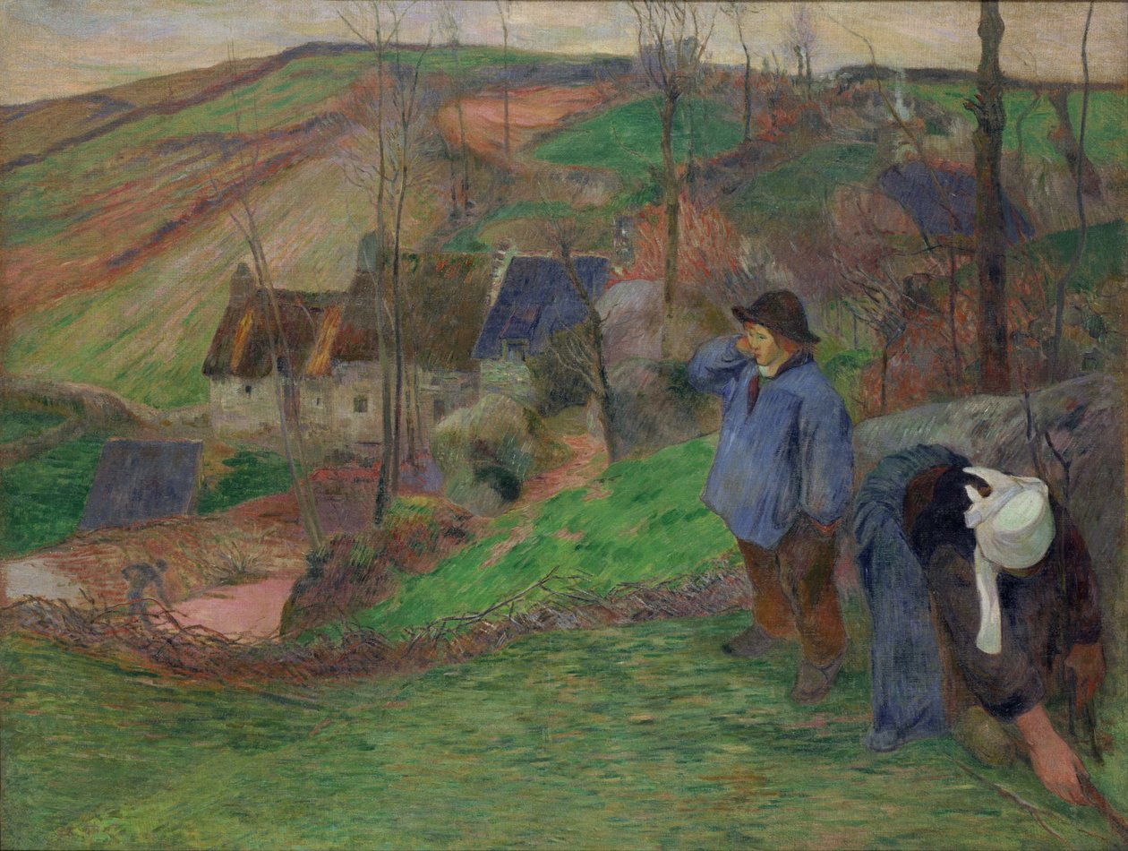 Krajobraz w Bretanii autorstwa Paul Gauguin