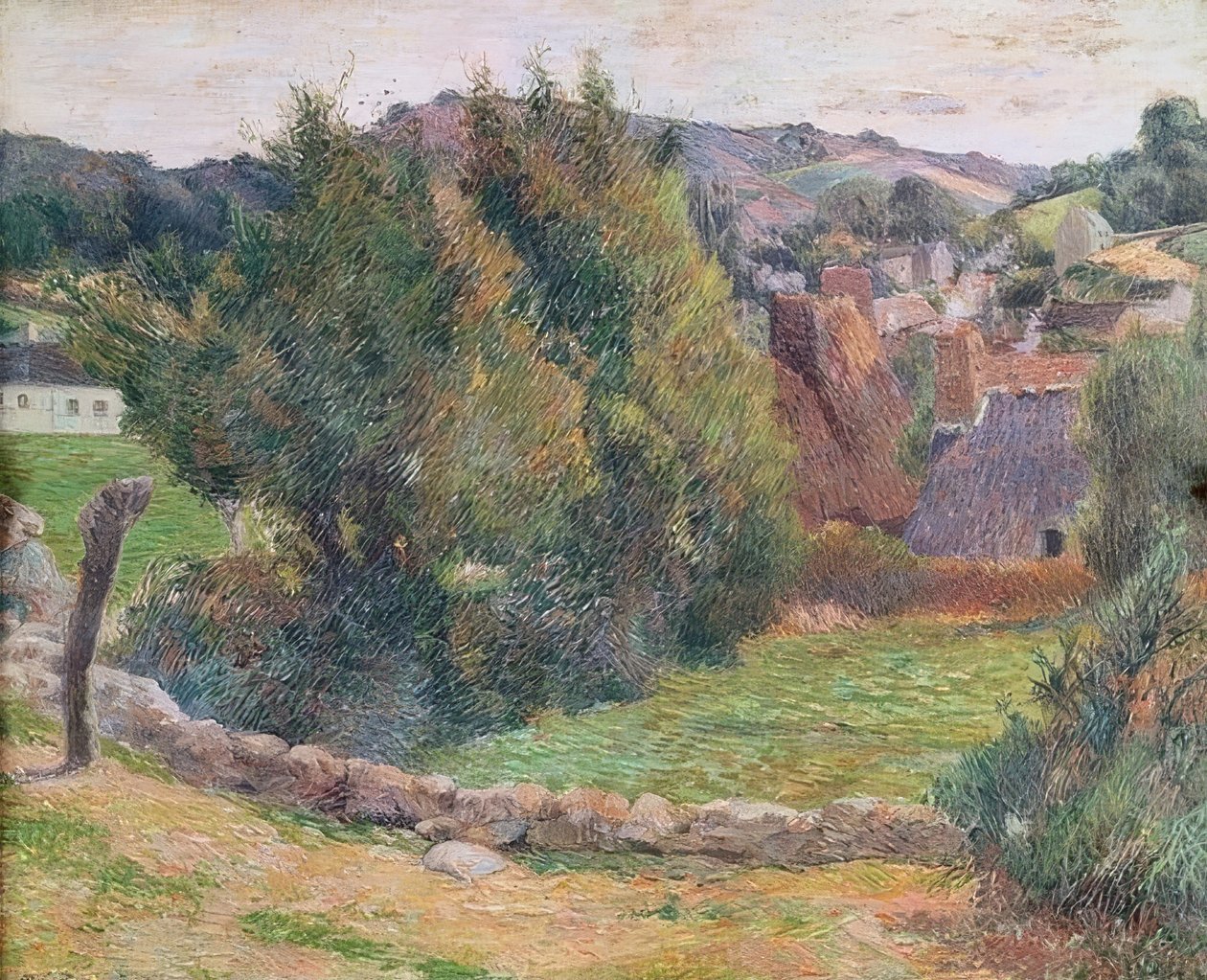 Krajobraz w pobliżu Pont-Aven autorstwa Paul Gauguin
