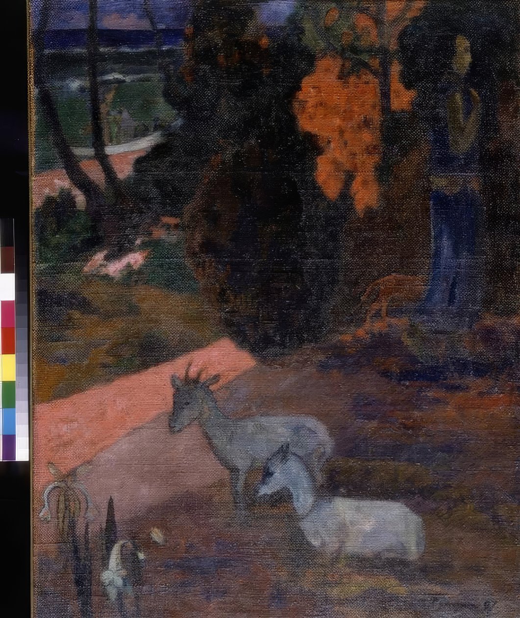 Krajobraz z dwoma kozami autorstwa Paul Gauguin