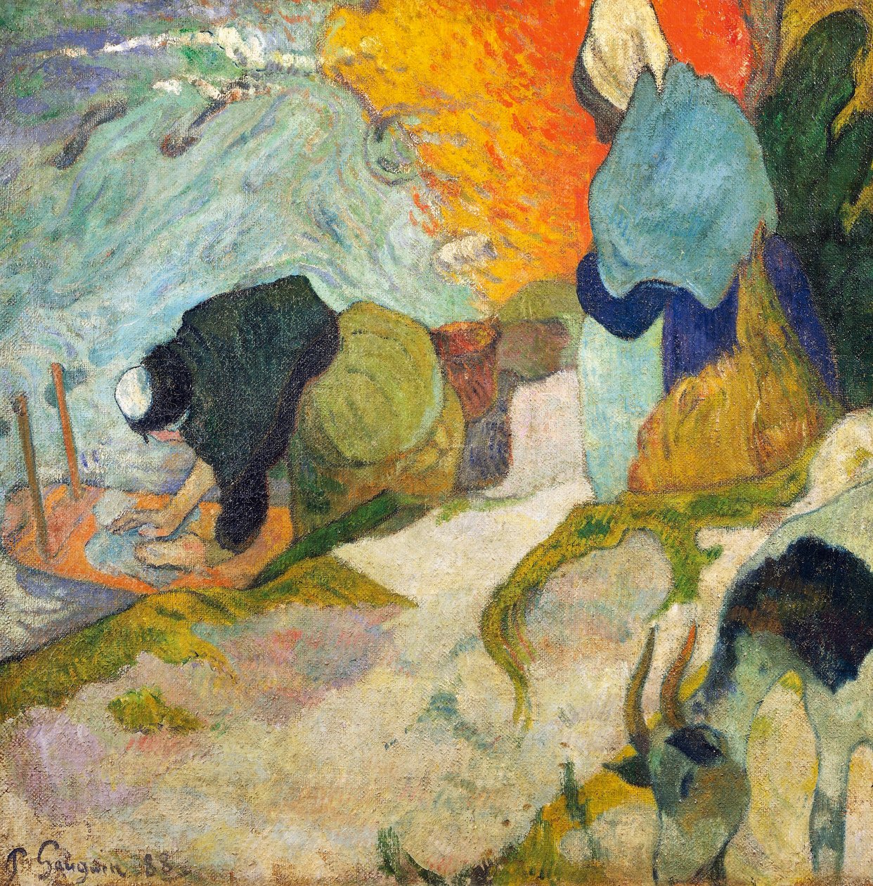 Laveuses à Arles (Praczki w Arles) 1888 (olej na płótnie) autorstwa Paul Gauguin