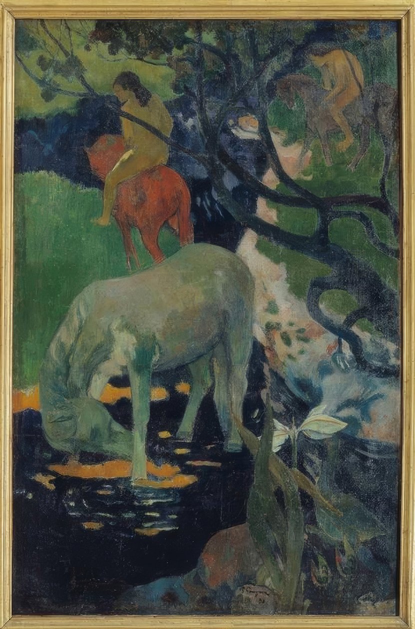 Biały koń autorstwa Paul Gauguin