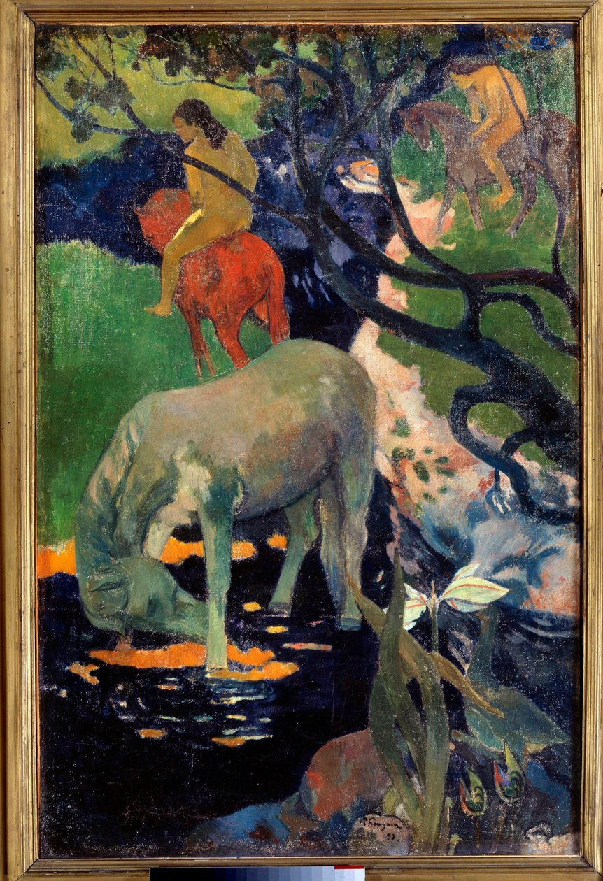 Le cheval blanc Obraz Paula Gauguina (1848-1903) 1898 Nd. 1,4x0,91 m Paryż, musee d
