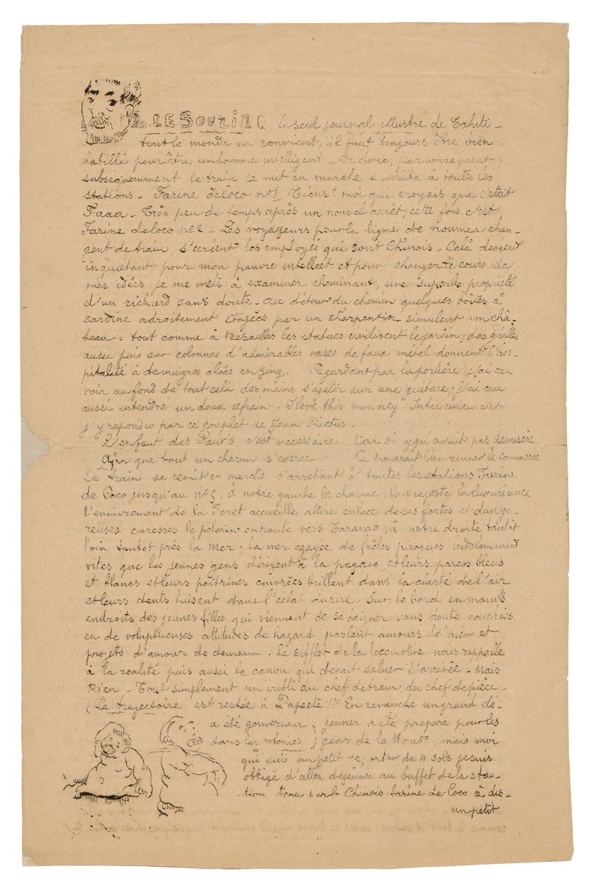 Le sourire: Journal sérieux, 21 sierpnia 1899 r. autorstwa Paul Gauguin