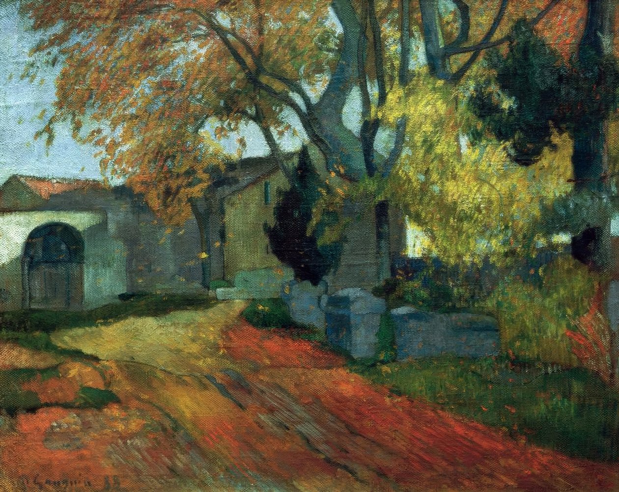 Les Alyscamps autorstwa Paul Gauguin