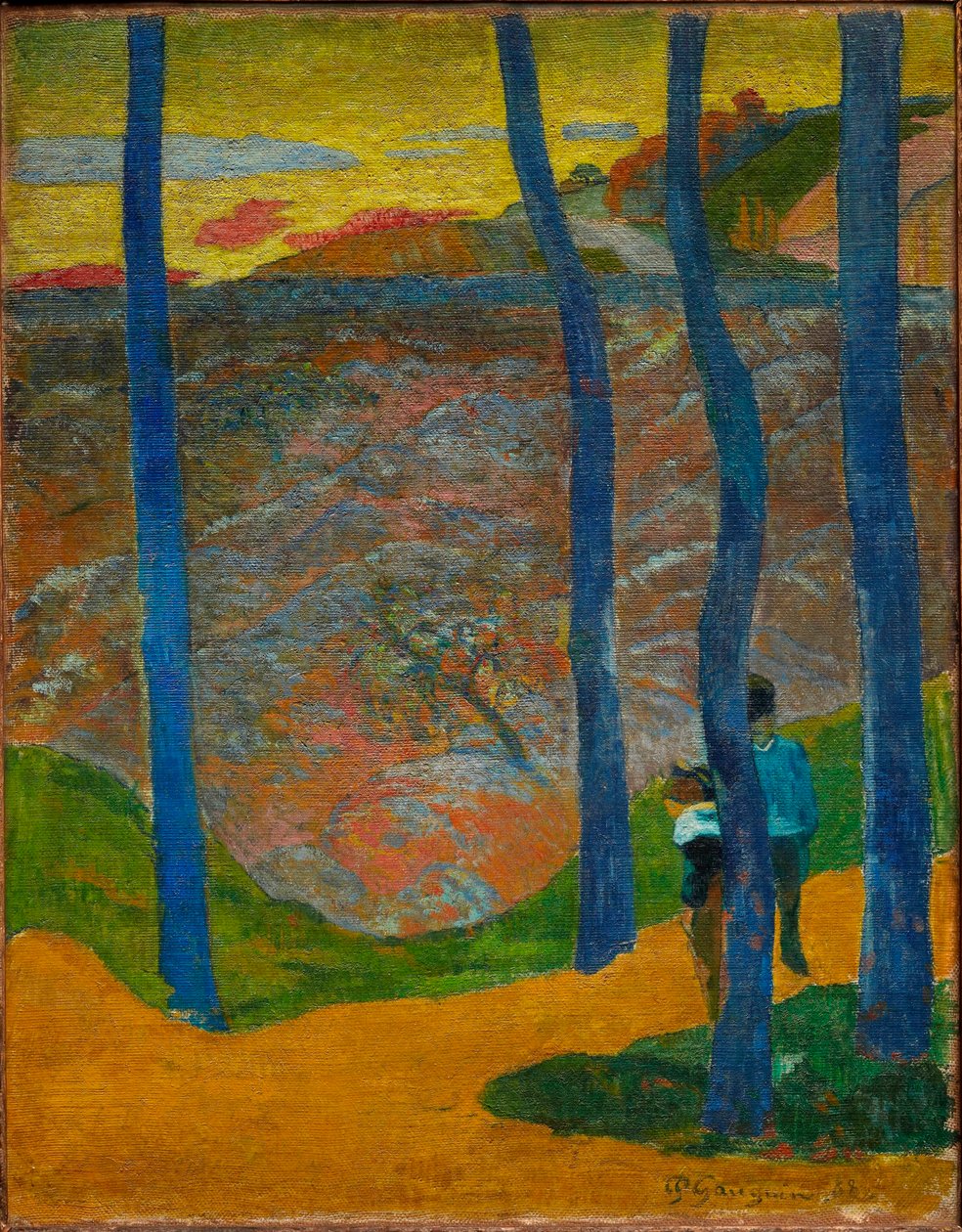 Niebieskie Drzewa. Zdasz, piękna. Błękitne drzewa. Twoja kolej nadejdzie, moja piękność!, 1888. autorstwa Paul Gauguin