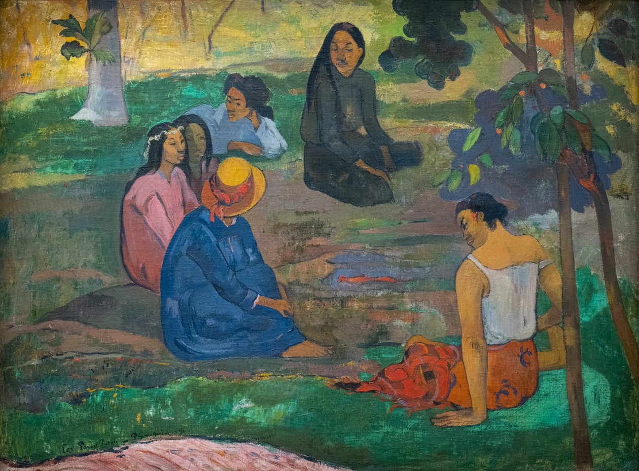 Les Parau Parau (rozmowa) autorstwa Paul Gauguin