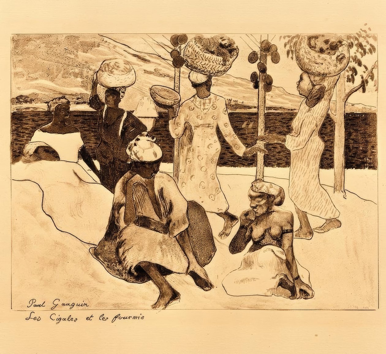 Cykady i mrówki autorstwa Paul Gauguin