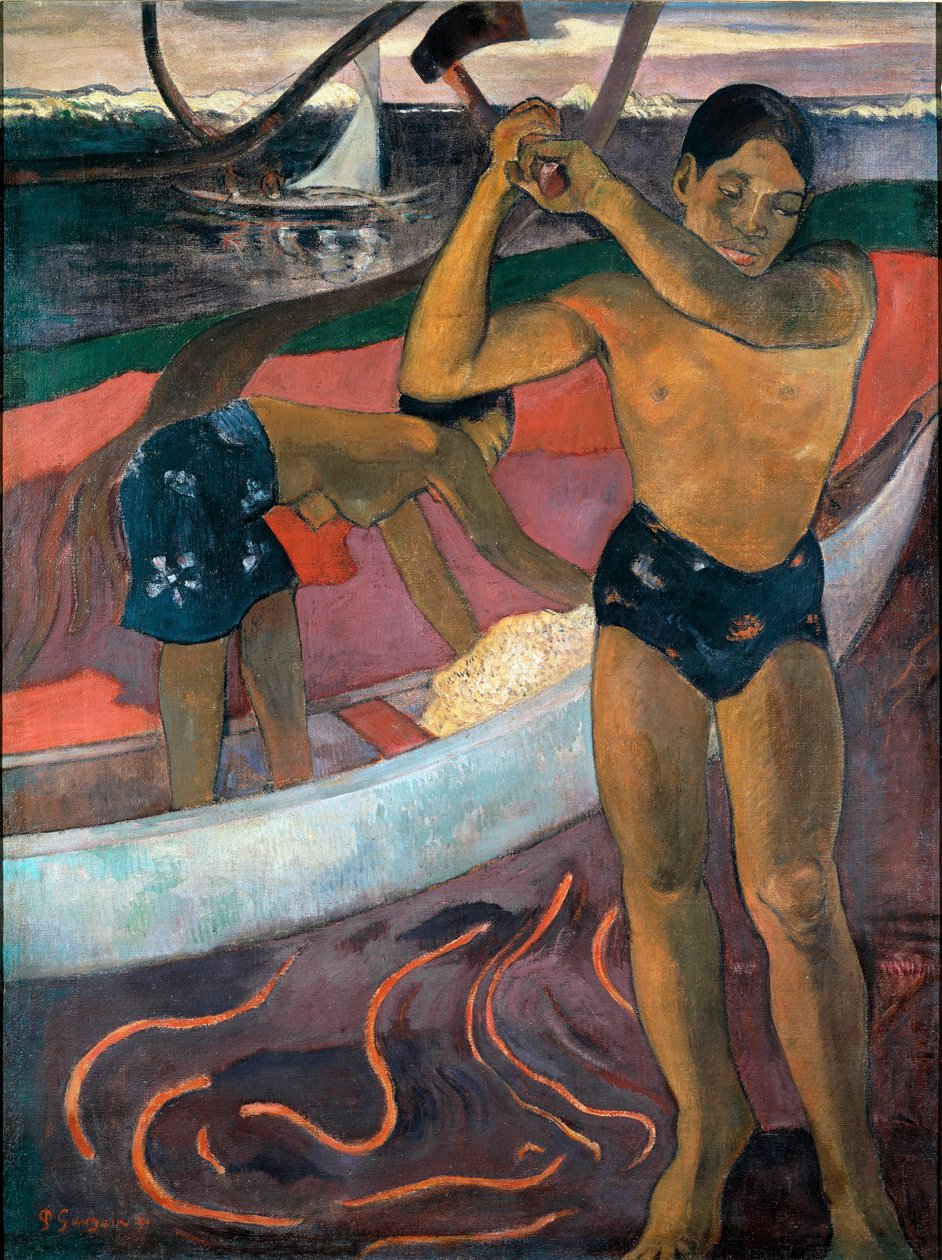 Człowiek z osią Obraz Paula Gauguina (1848-1903) autorstwa Paul Gauguin