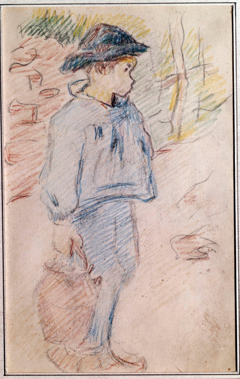Mały Breton chłopiec z wiaderkiem Szkic autorstwa Paula Gauguina autorstwa Paul Gauguin