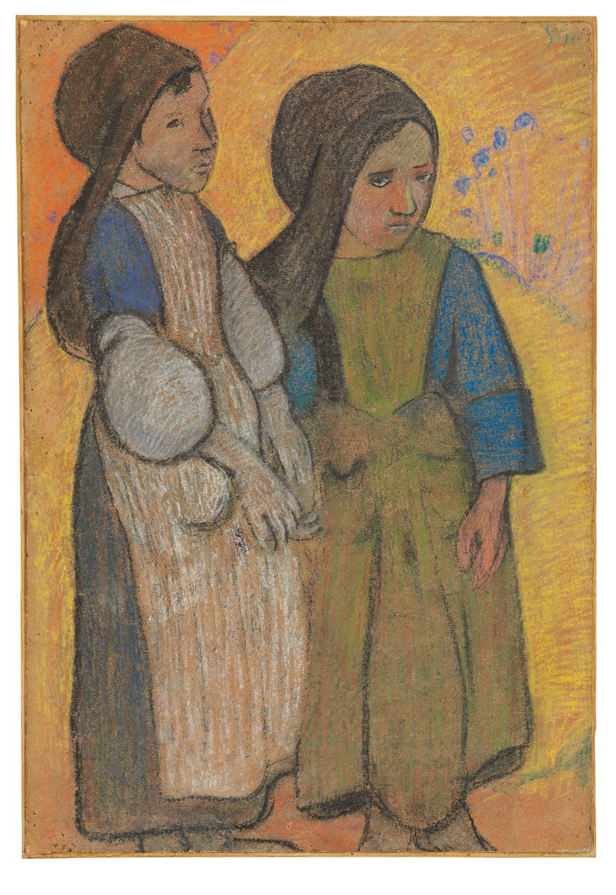 Mali Bretończycy przed morzem II autorstwa Paul Gauguin