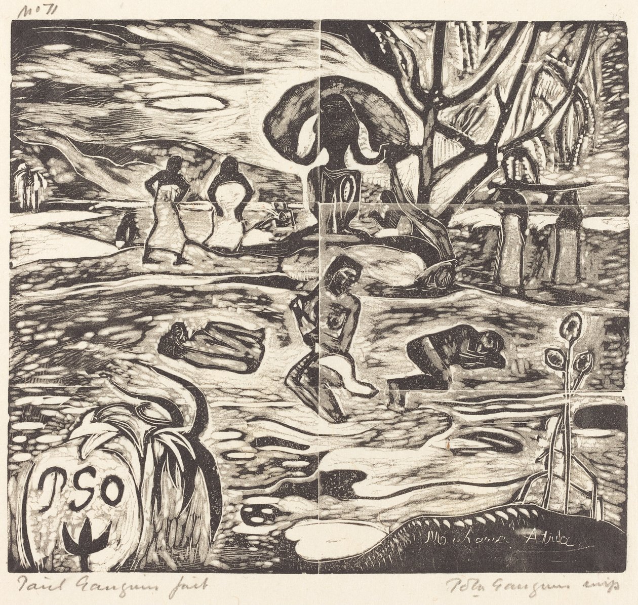 Mahana Atua (Pokarm Bogów) autorstwa Paul Gauguin