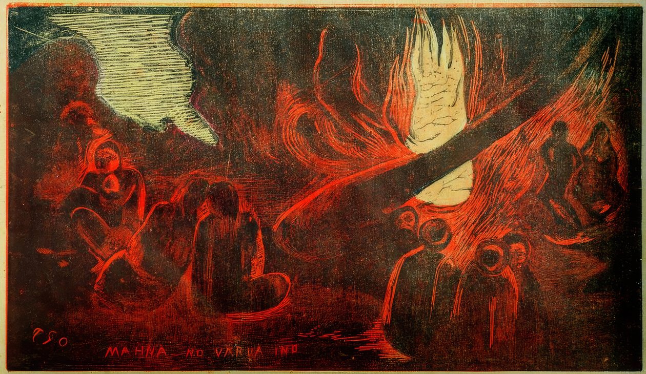 Ciepło dla złych duchów autorstwa Paul Gauguin