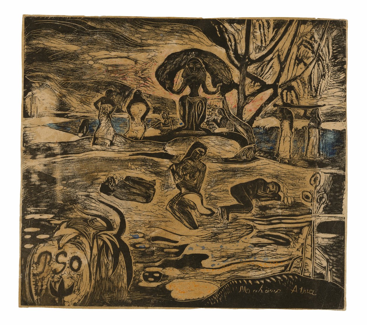 Mahana atua (Dzień Boga) autorstwa Paul Gauguin