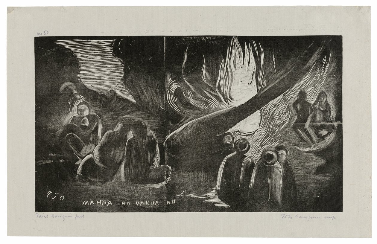 Mahna no varua ino (Diabeł mówi), z Noa Noa Suite autorstwa Paul Gauguin
