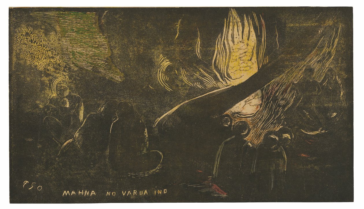 Mahna no varua ino (The Devil Speaks), z albumu Noa Noa Suite autorstwa Paul Gauguin
