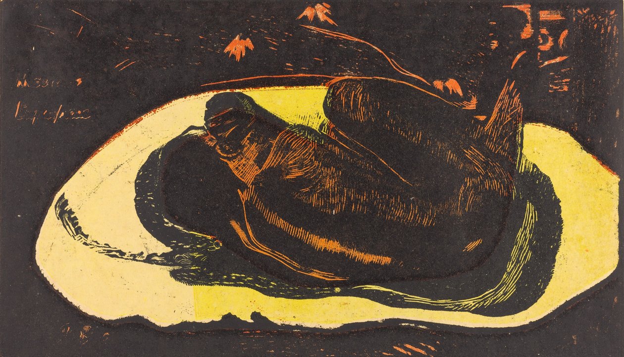 Manao Tupapau Nawiedzana przez ducha, 18941895. autorstwa Paul Gauguin