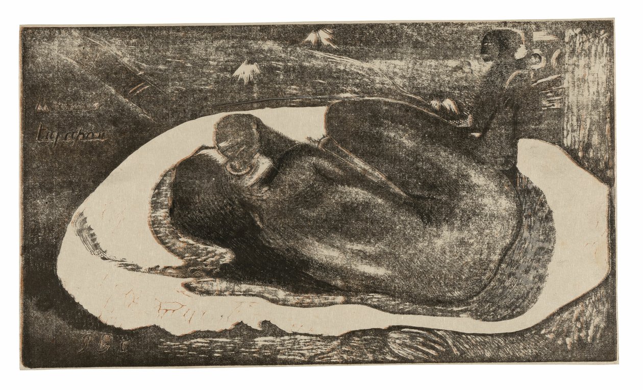 Manao tupapau (Ona myśli o duchu lub Duch myśli o niej), z Noa Noa Suite autorstwa Paul Gauguin