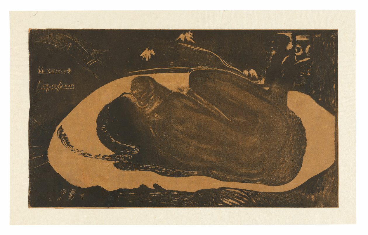 Manau tupapau (Ona myśli o duchu lub Duch myśli o niej), z Suity Noa Noa autorstwa Paul Gauguin