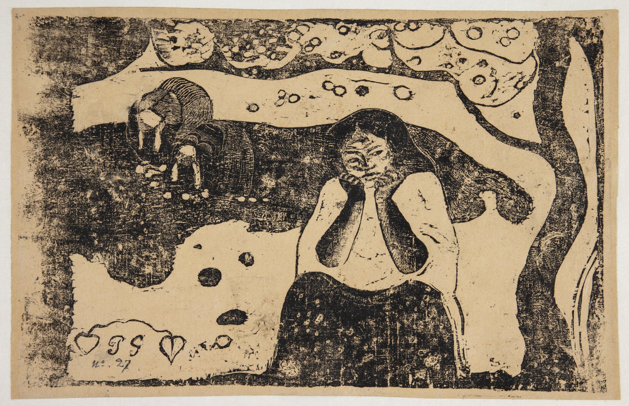 Ludzkie nieszczęścia. autorstwa Paul Gauguin