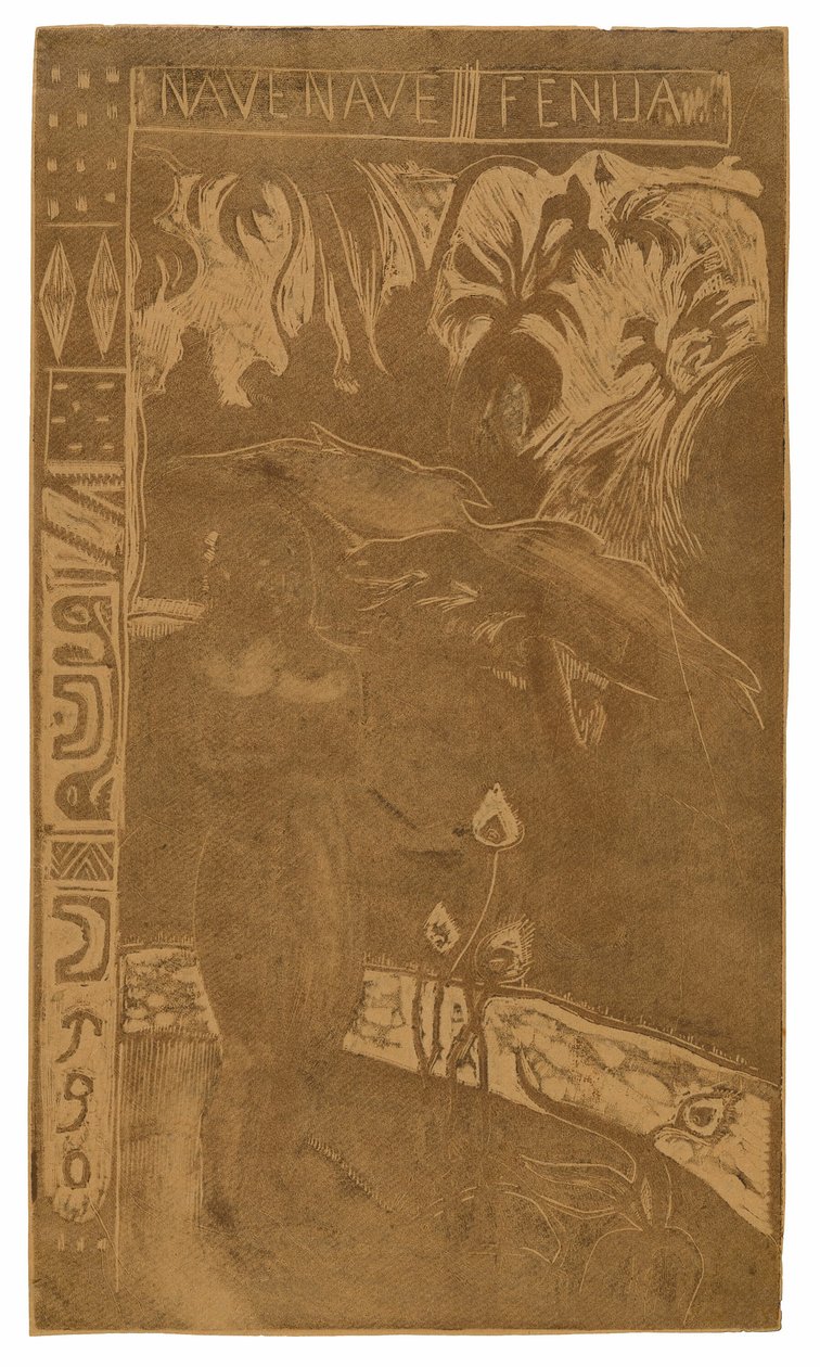 Nawa nawy fenua (Wspaniała Kraina), z Noa Noa Suite autorstwa Paul Gauguin