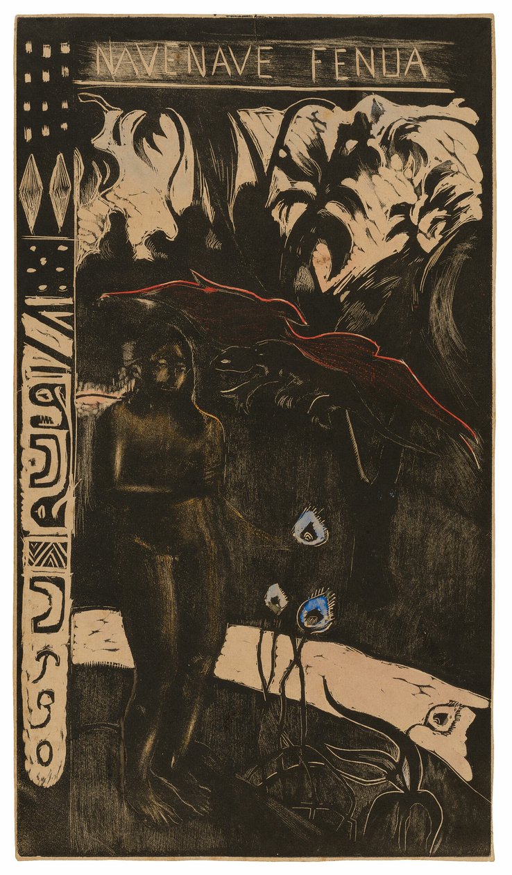 Nave nave fenua (Rozkoszna kraina), z Suity Noa Noa autorstwa Paul Gauguin