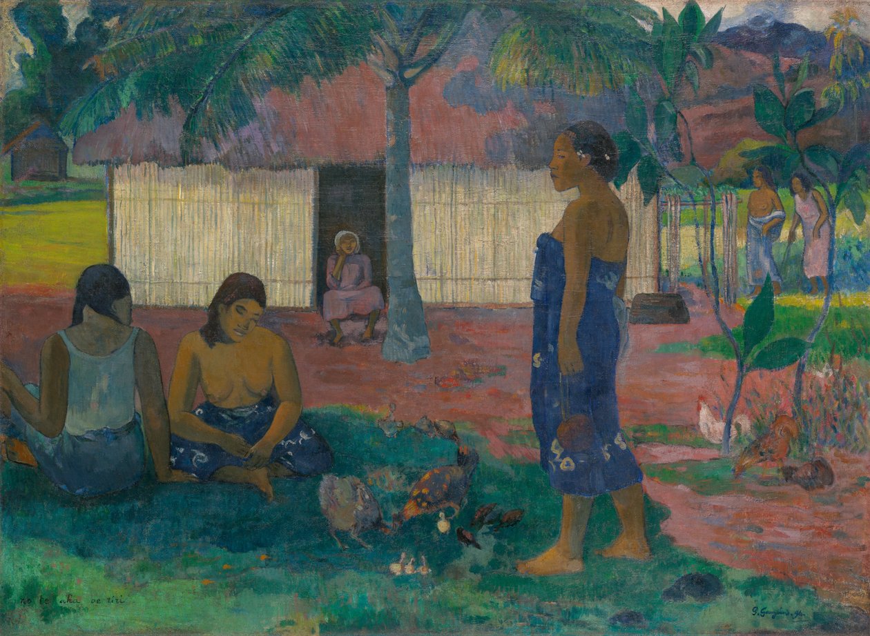 No te aha oe riri (Dlaczego jesteś zły) autorstwa Paul Gauguin