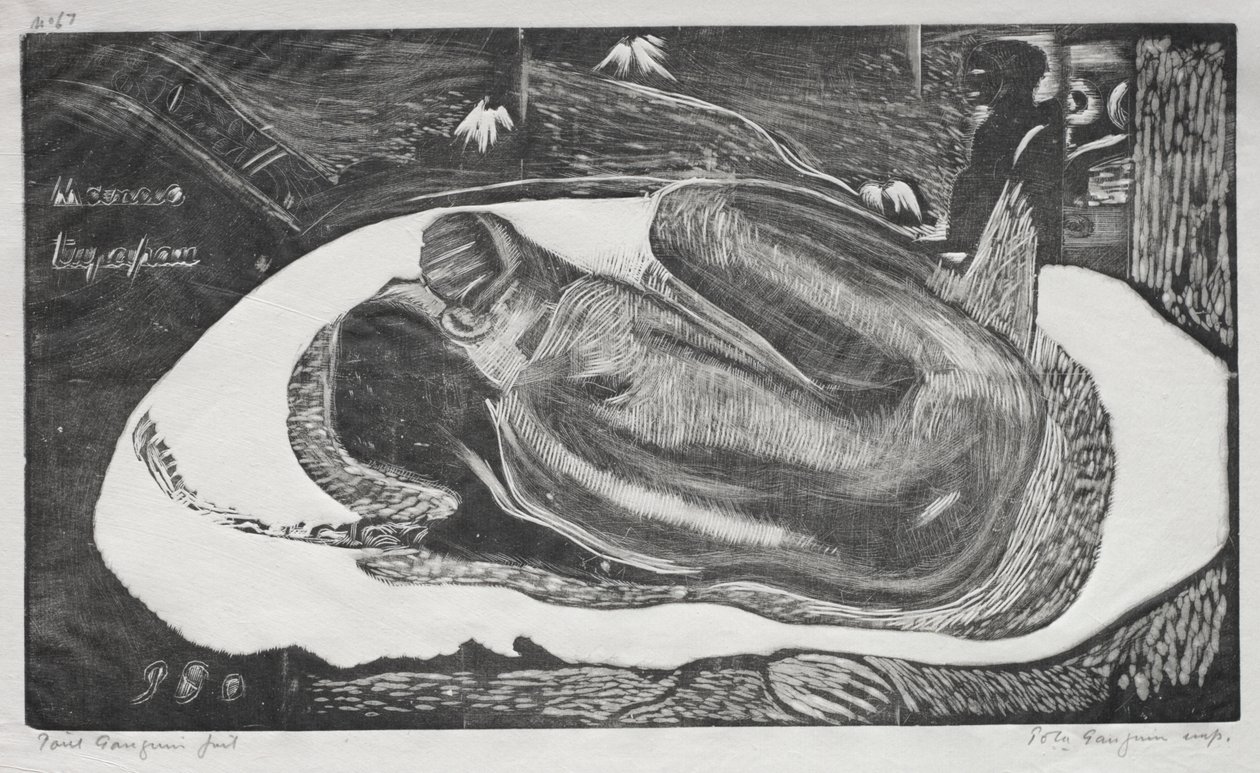 Noa Noa: Manao Yupapau (Obserwowany przez duchy zmarłych) autorstwa Paul Gauguin