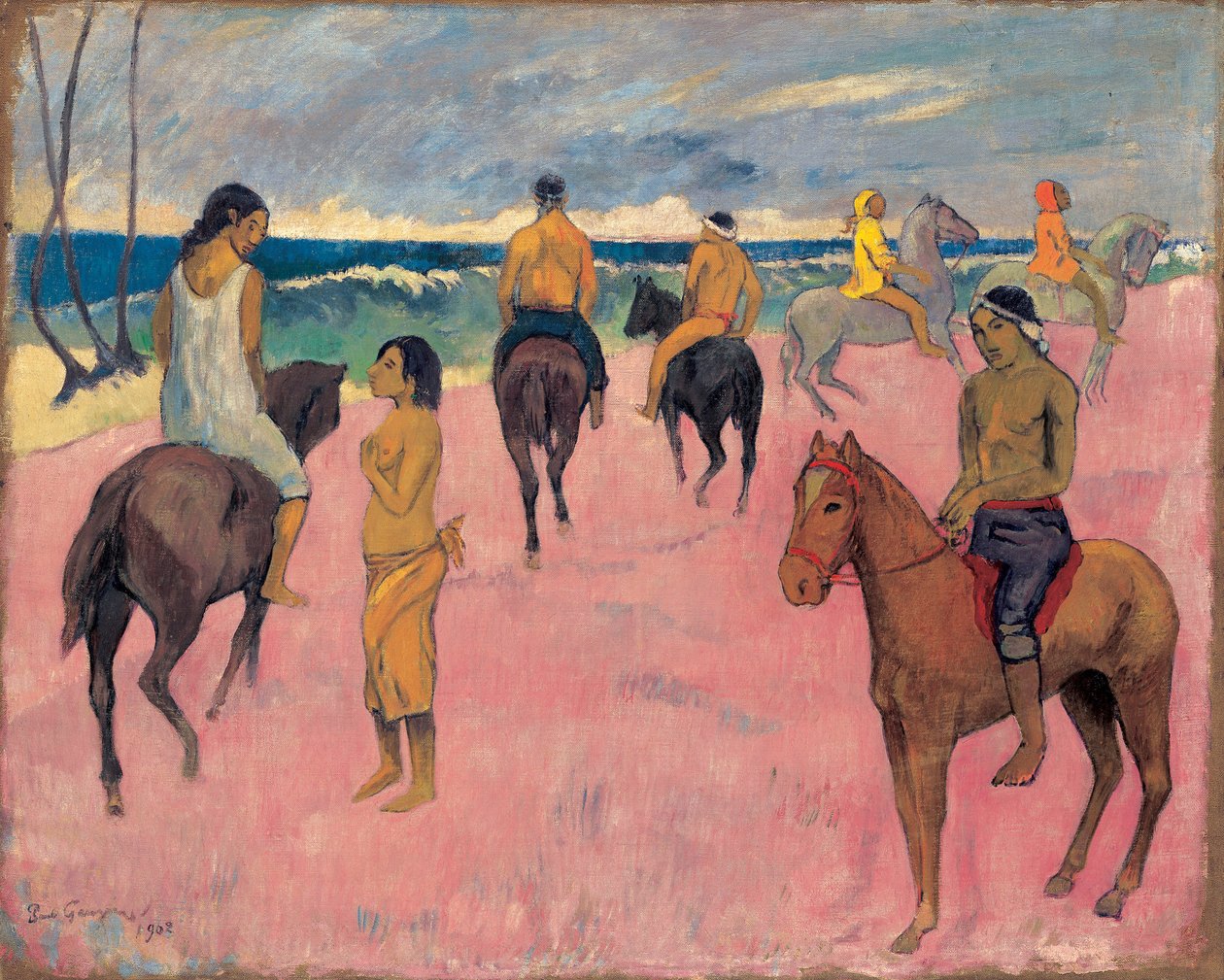Na koniu w Seashore II. autorstwa Paul Gauguin