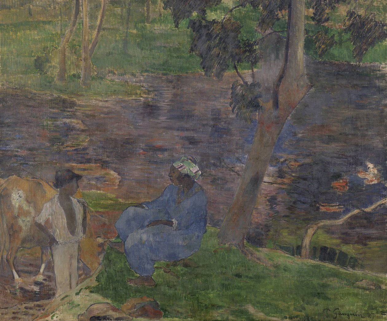 Na brzegu jeziora, Martynika autorstwa Paul Gauguin