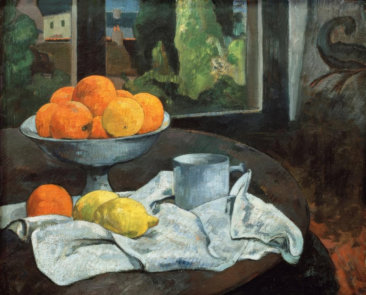 Pomarańcze i cytryny z widokiem na Pont–Aven autorstwa Paul Gauguin