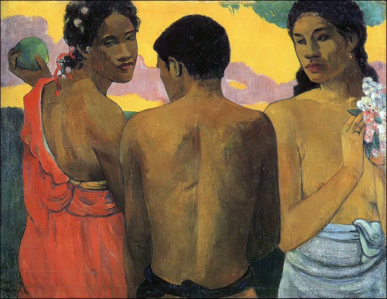 P. Gauguin, Trzech Tahitańczyków autorstwa Paul Gauguin