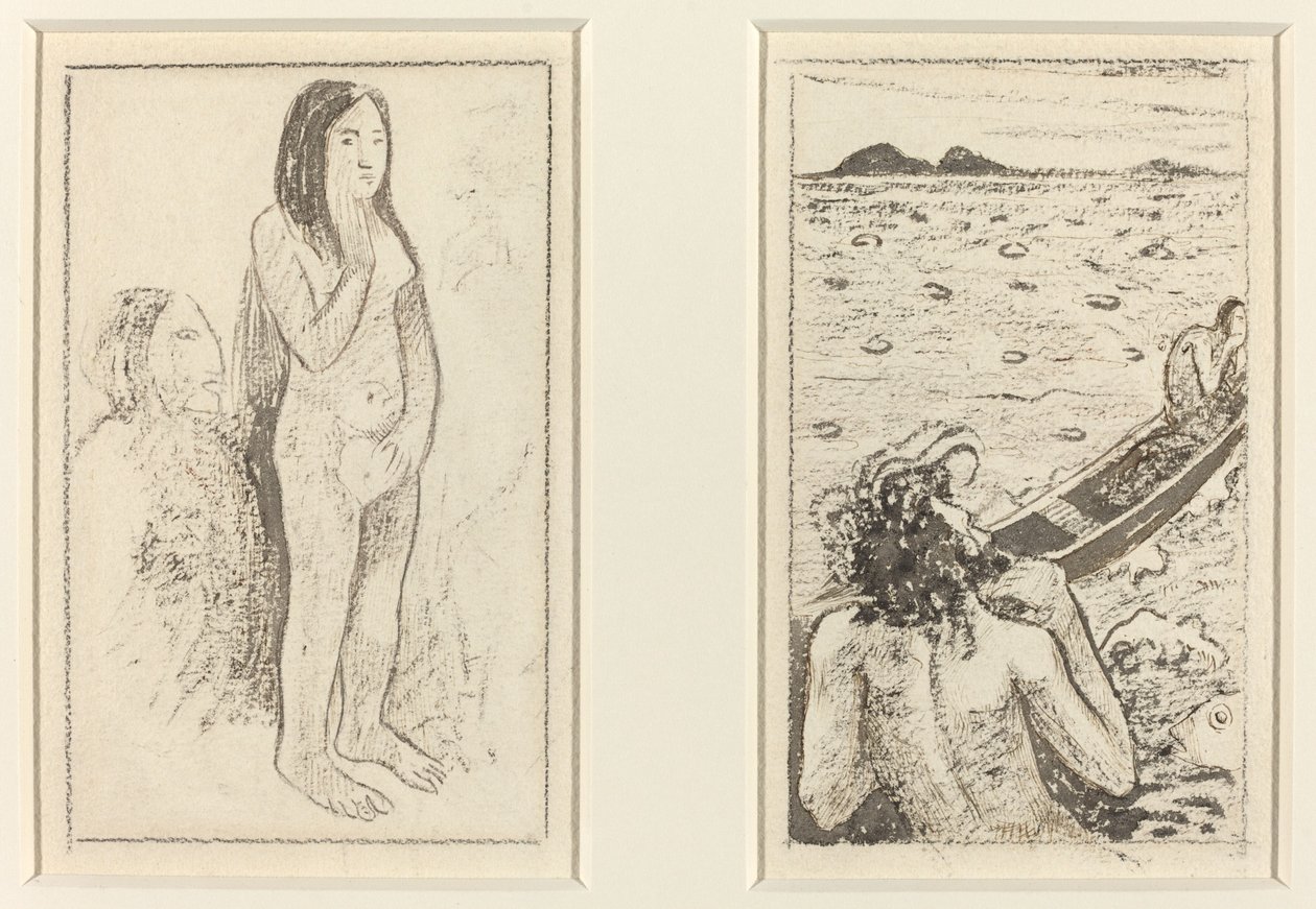 Parau No Te Varau Ino (po lewej); Legenda Tahiti (po prawej) autorstwa Paul Gauguin