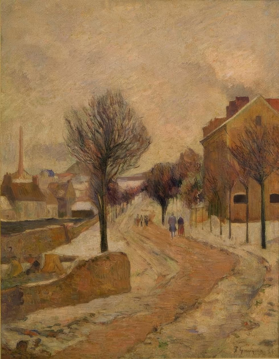 Paryskie przedmieście w śniegu autorstwa Paul Gauguin