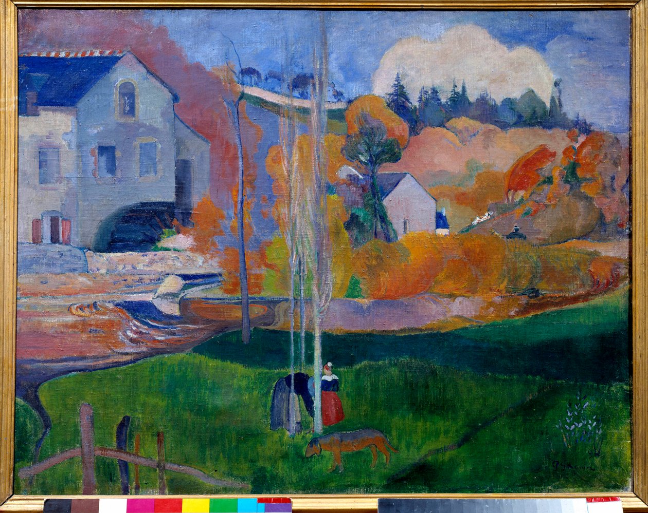 Krajobraz w Bretanii, młyn David (pejzaż w Bretanii, młyn David) Obraz Paula Gauguina (1848-1903) autorstwa Paul Gauguin