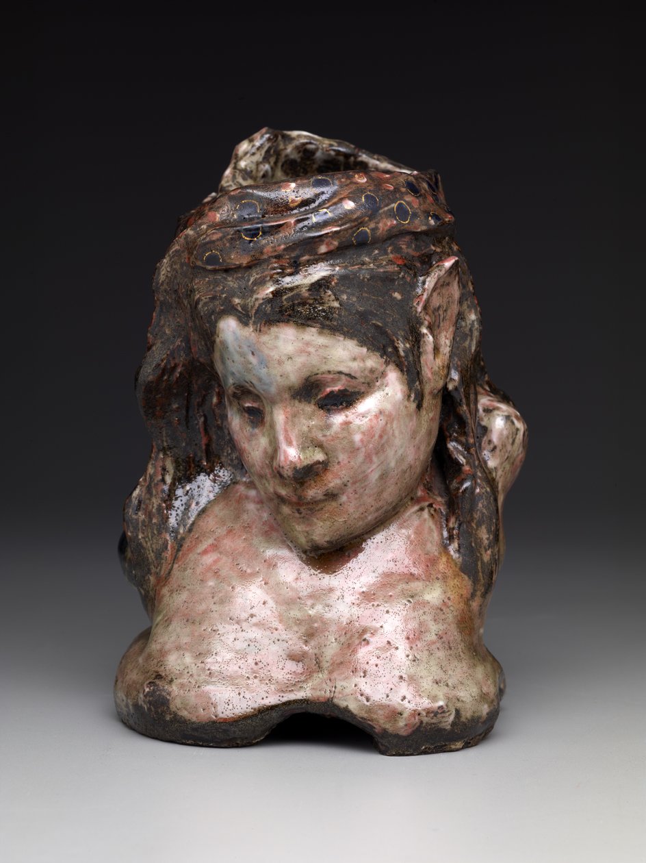Wazon portretowy Mme. Schuffenecker, ok. 1889-90 (kamionka szkliwiona) autorstwa Paul Gauguin