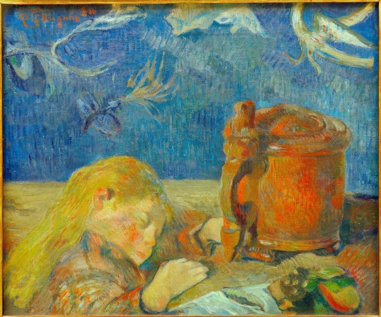 Portret Clovis Gauguin (Śpiące dziecko) autorstwa Paul Gauguin