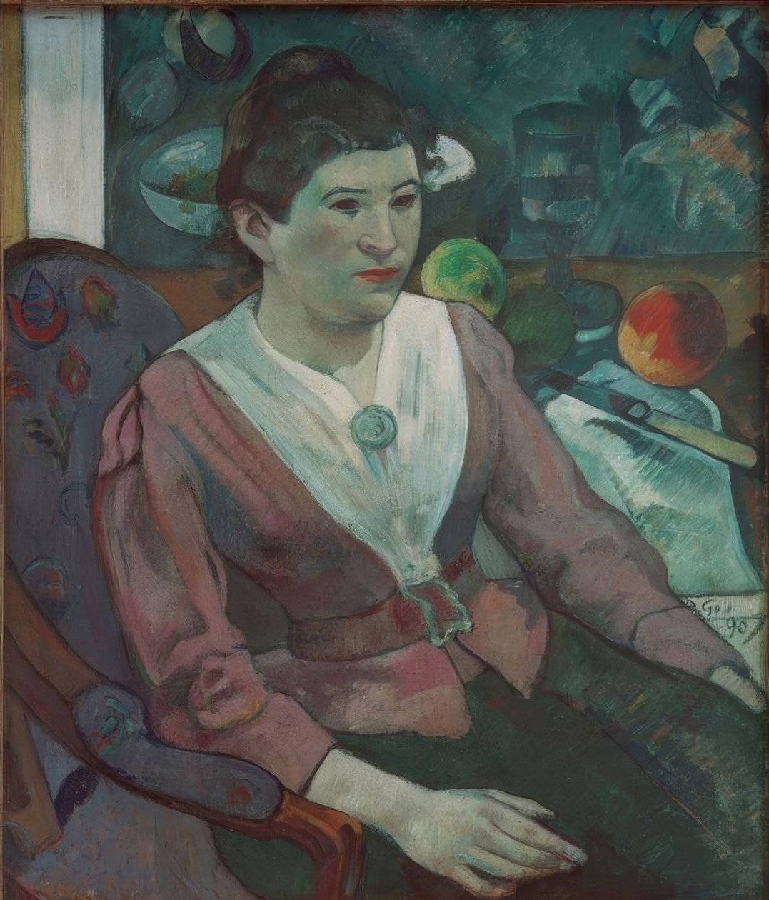 Portret kobiety w martwej naturze autorstwa Cézanne