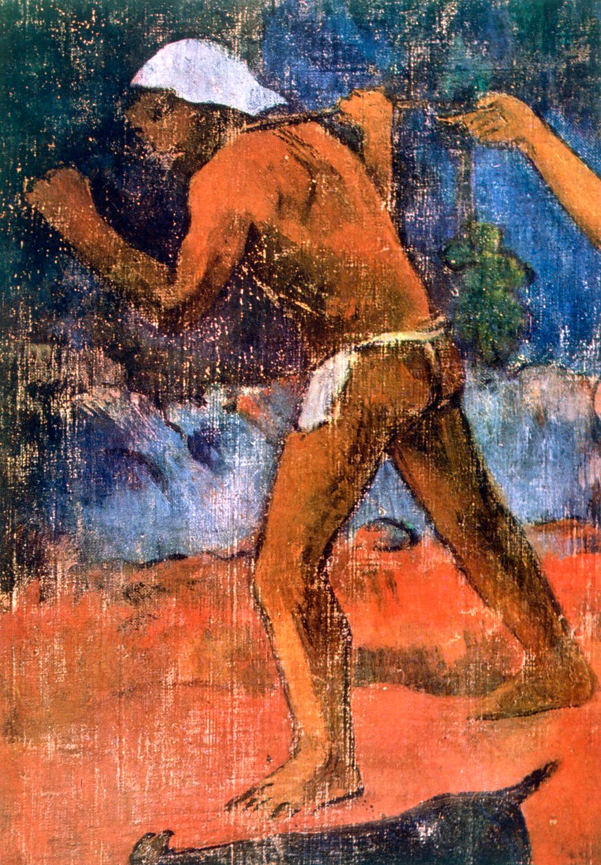 Scena ze szczegółu Tahitian Life, 1896 autorstwa Paul Gauguin