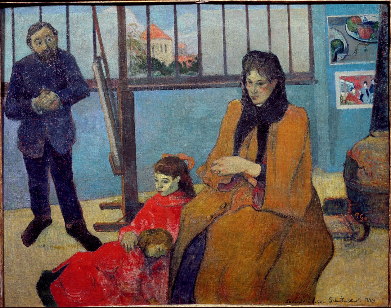 Warsztat Schuffeneckera lub rodzina Schuffeneckera (olej na płótnie) autorstwa Paul Gauguin