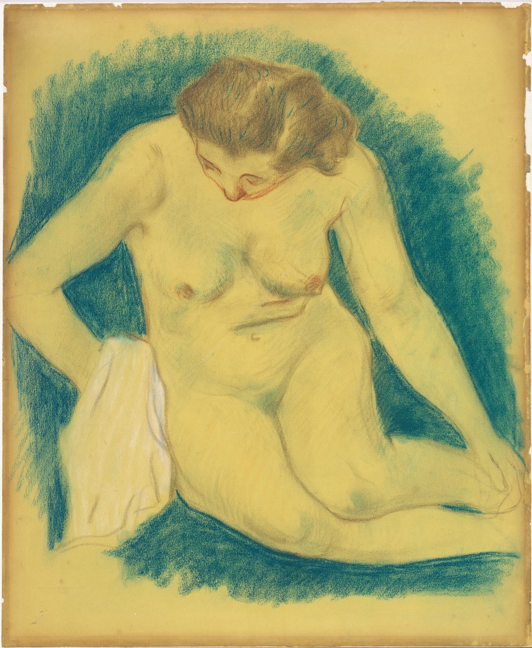 Siedząca nago, widziana z góry autorstwa Paul Gauguin