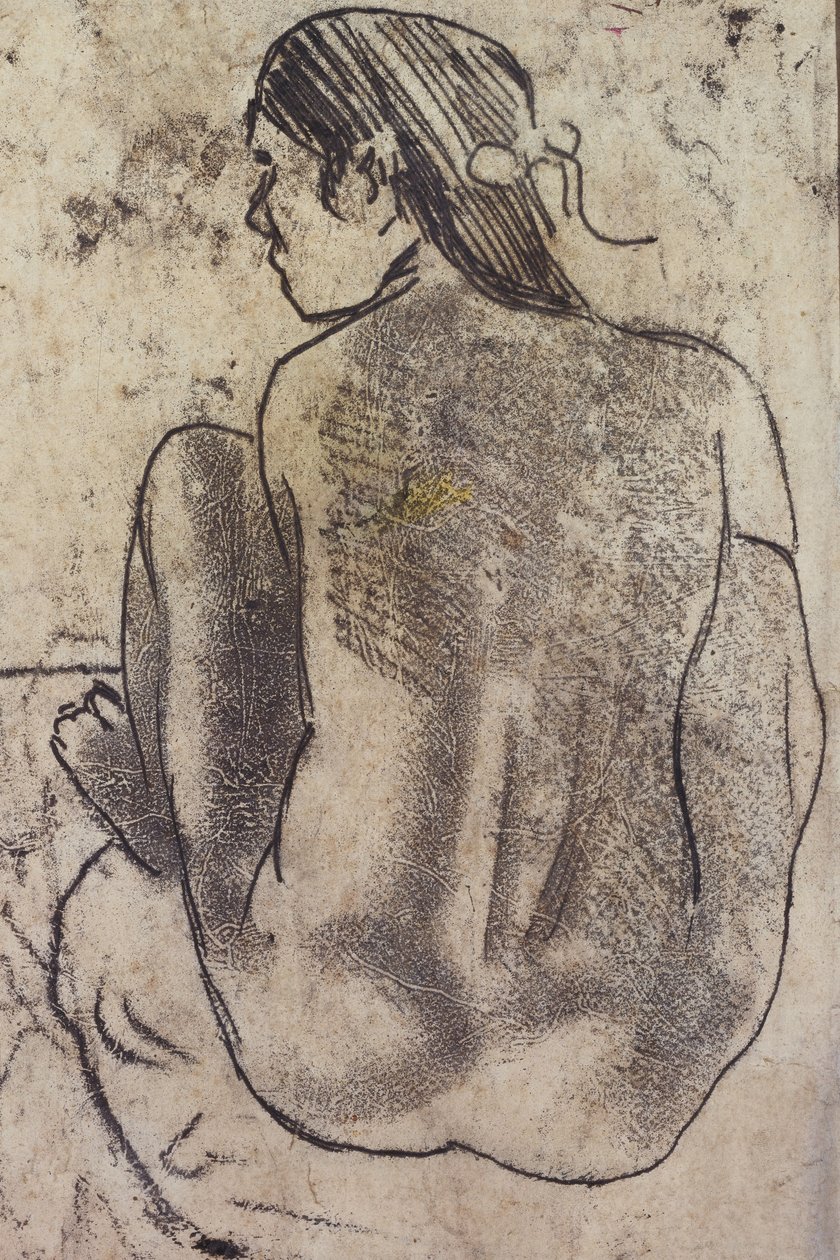 Siedzący Tahitian Nude z tyłu, ok. 1902 r. autorstwa Paul Gauguin