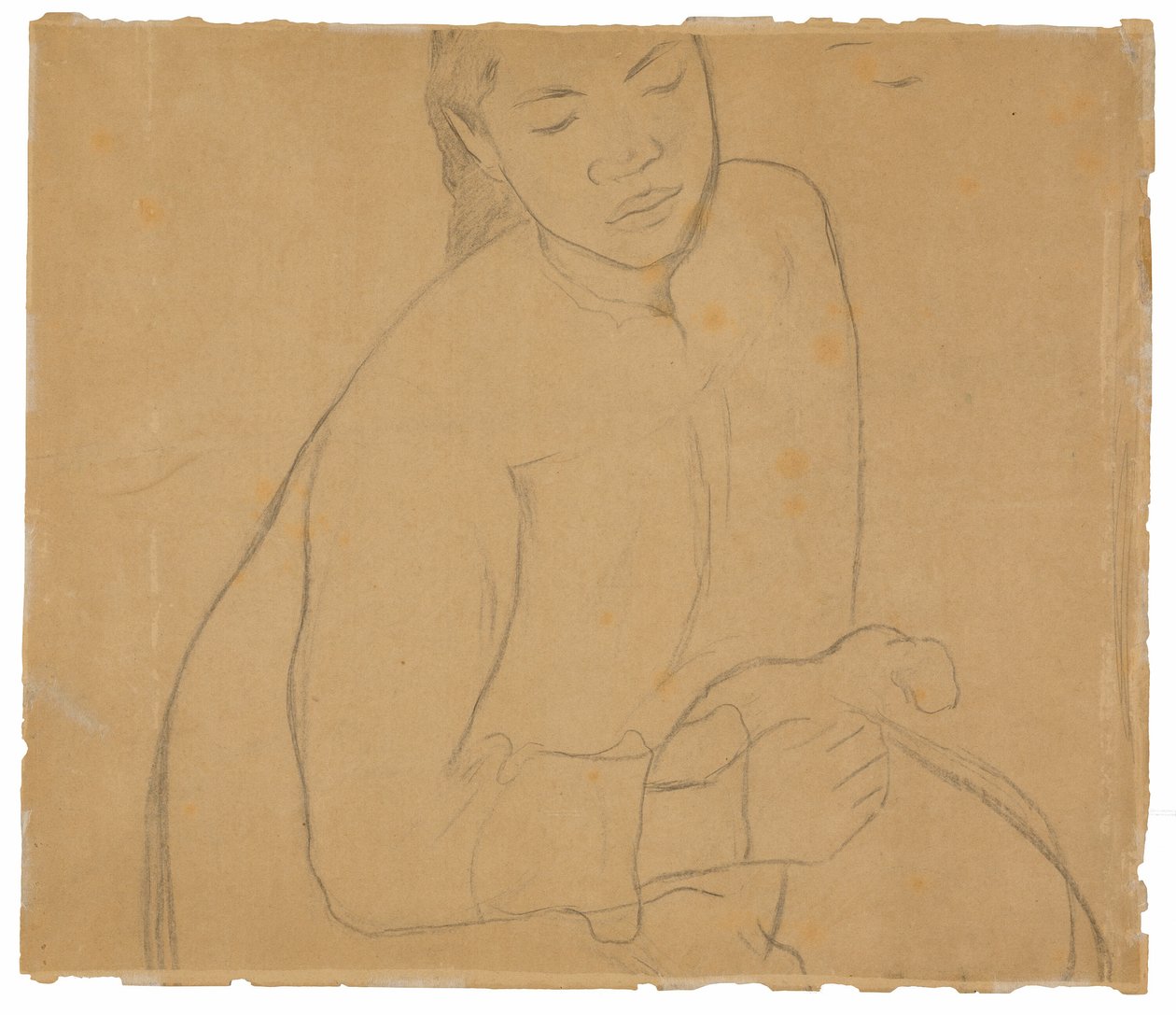 Siedząca Tahitańska Kobieta (związana z obrazem Te faaturuma [Reverie]) autorstwa Paul Gauguin