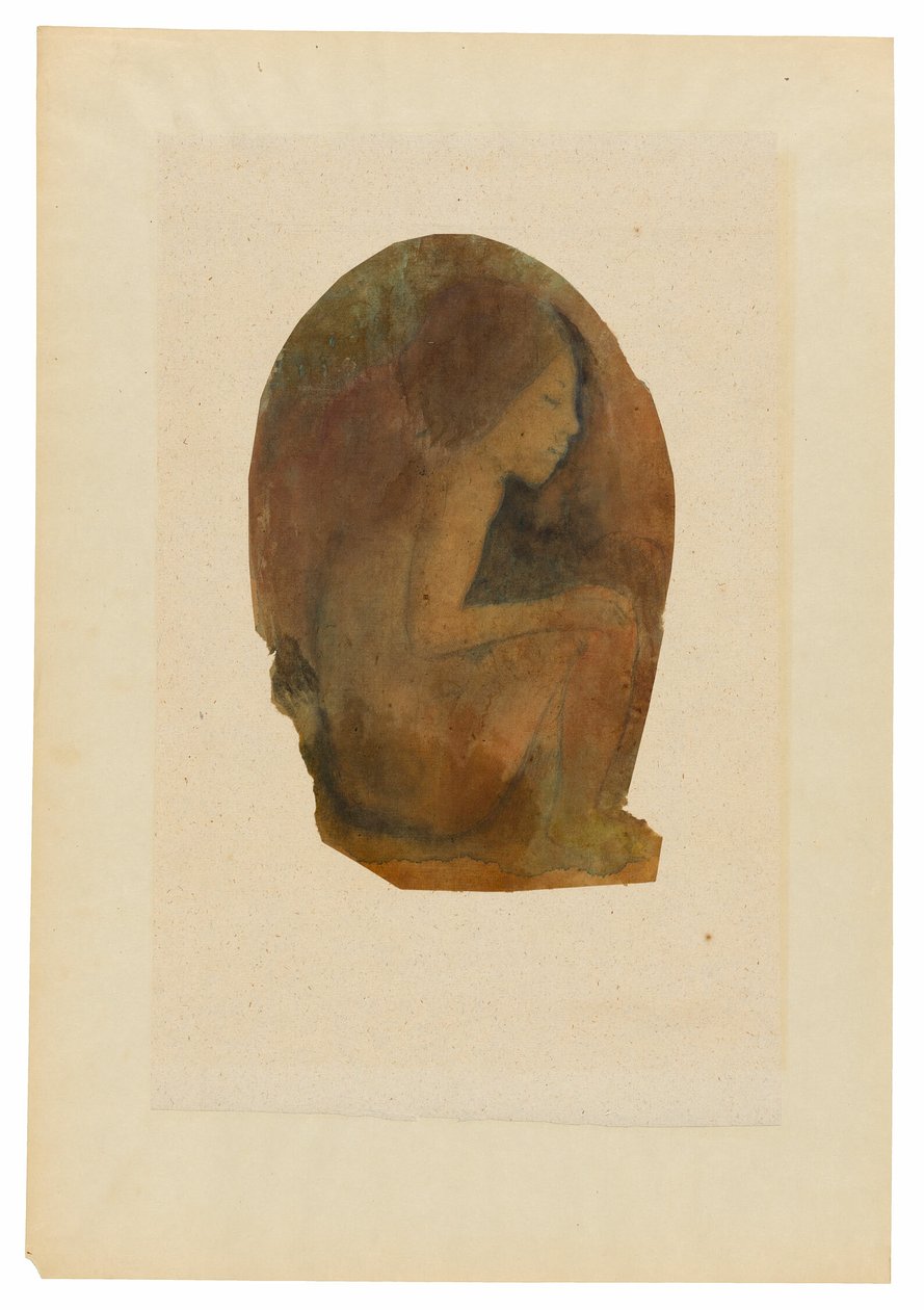 Siedzący tahitański młodzieniec autorstwa Paul Gauguin